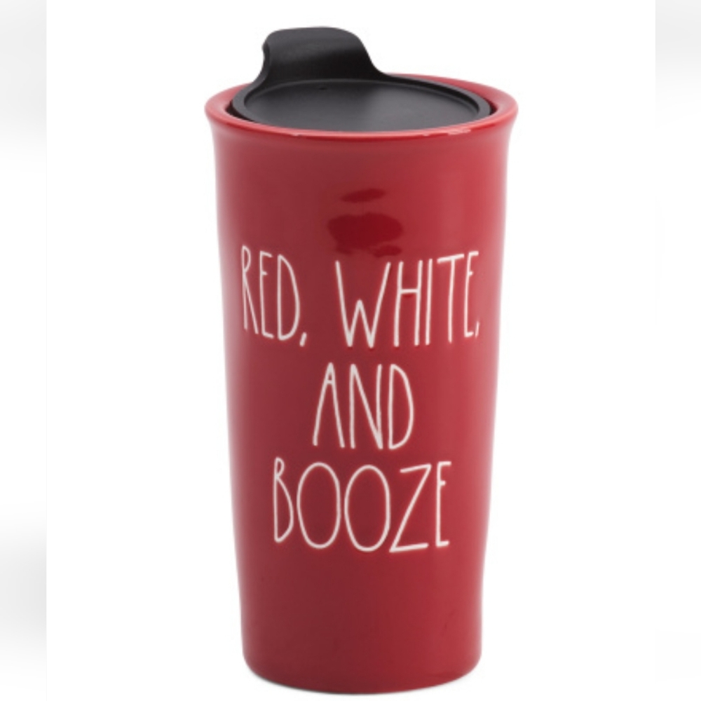 Rae Dun Red, White and Booze travel mug